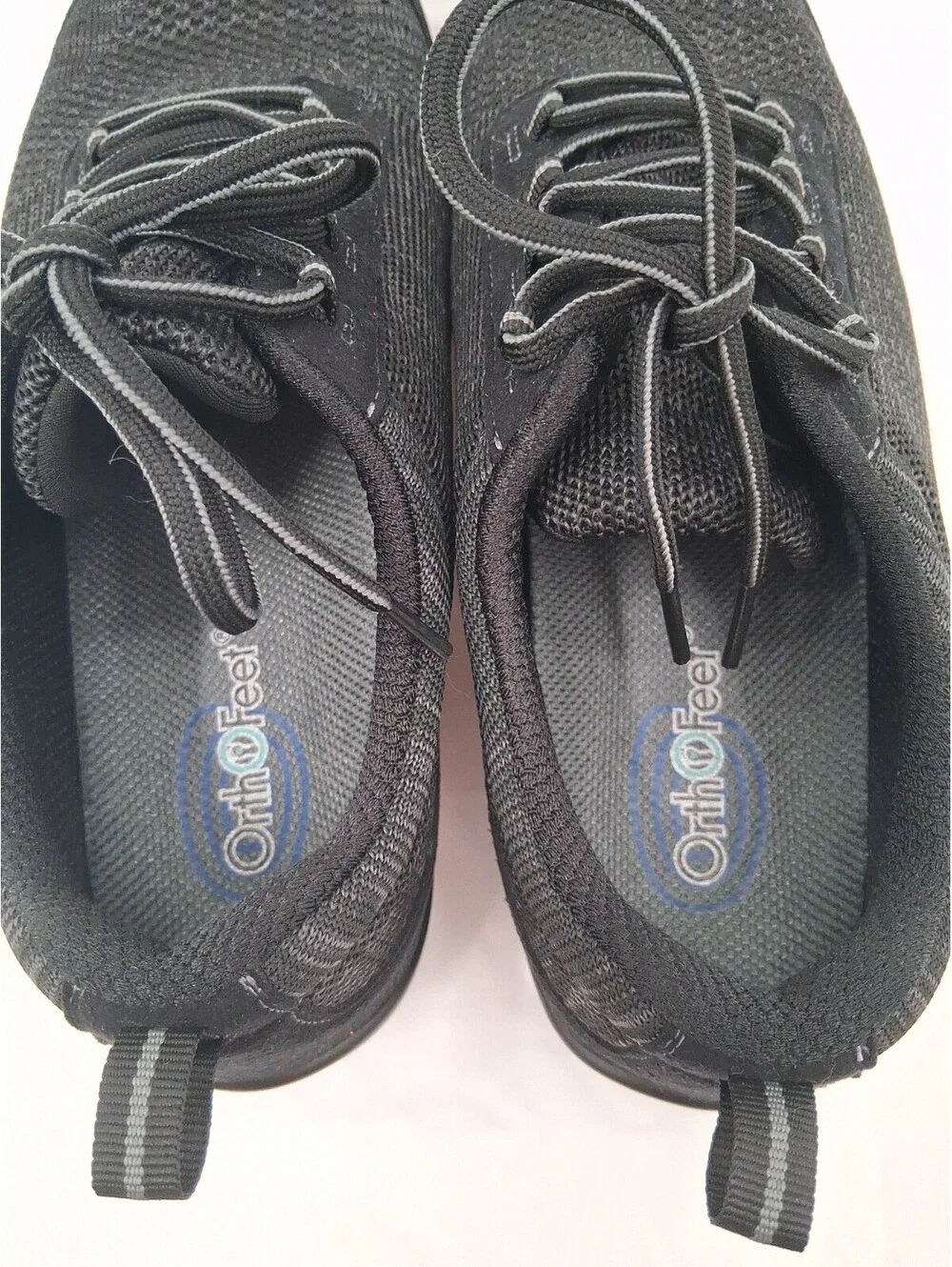 Orthofeet Shoes Women's 11 D Black Low Top Lace Up Casual Comfort Walking